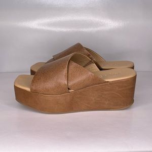 Matisse Holden Tan Leather Platform Sandals